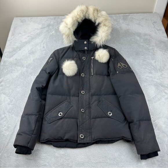 Moose Knuckles Women's Size Small Black 80% Down 20% Waterfowl Feather Puffer - Picture 1 of 16